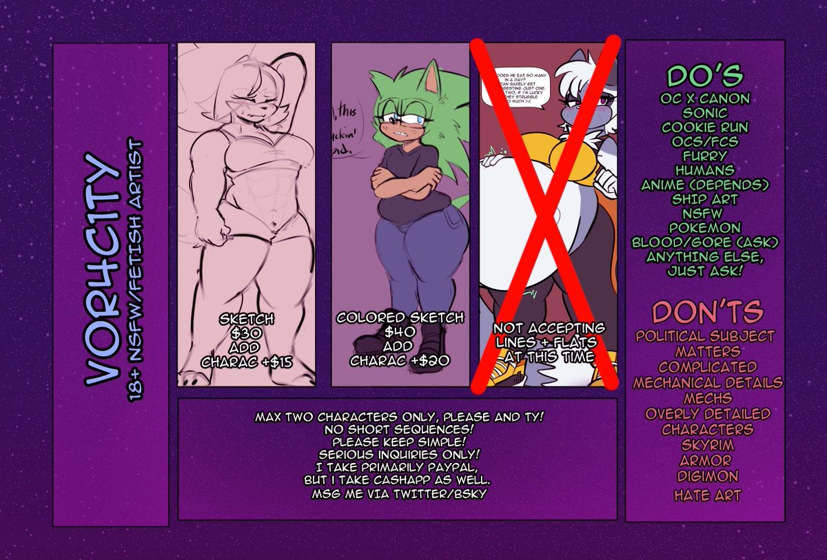 I am sorry that I hv to do this, but I do need to re-open for c0mms, or my utilities will be shut off come Aug 24th. More information explained in the alt txt.  I will b sending updates out this wknd regarding ppls cms

If you would like to just donate, Ko-Fi linked in r3ply