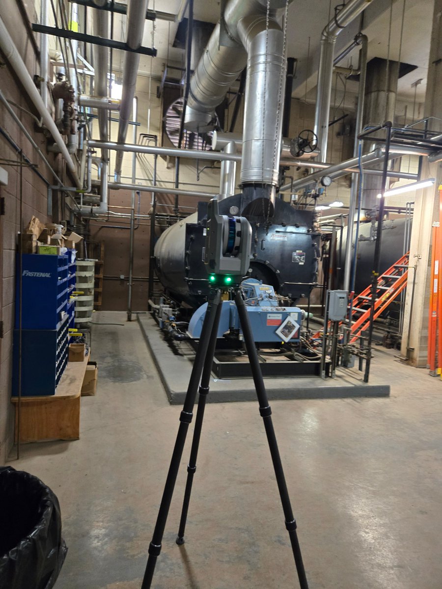 ApexEngGroup's tweet photo. This week’s #InTheFieldFriday takes us inside! Our survey crew is at the Sanford Powerhouse project, using the X9 scanner to 3D map the space for an upcoming renovation. 📍🛠️ Precision happens everywhere—indoors and out. https://t.co/tIdKqXOBwJ