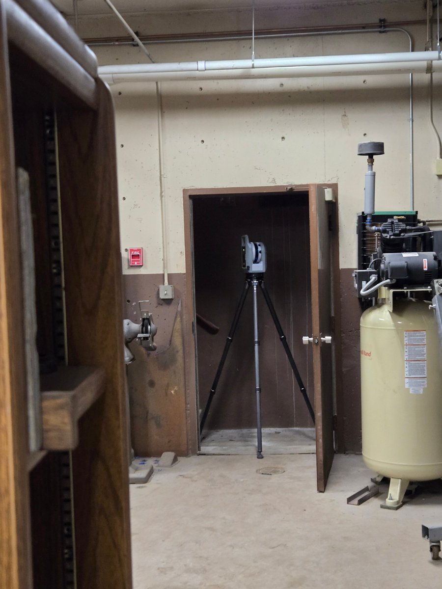 ApexEngGroup's tweet photo. This week’s #InTheFieldFriday takes us inside! Our survey crew is at the Sanford Powerhouse project, using the X9 scanner to 3D map the space for an upcoming renovation. 📍🛠️ Precision happens everywhere—indoors and out. https://t.co/tIdKqXOBwJ