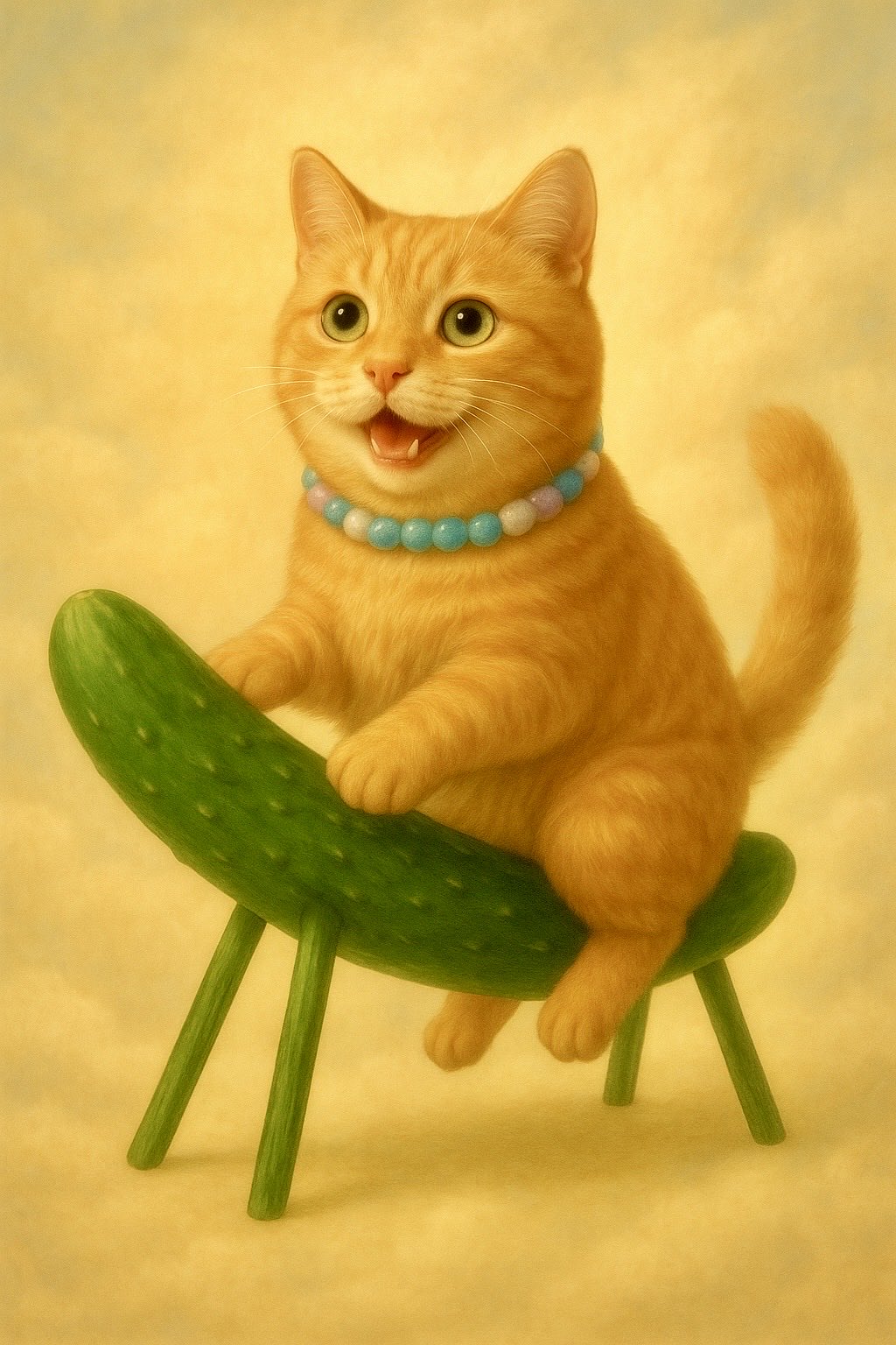 踏ん張り方を見習い中(茶トラ) This is what happened to a brown tabby cat after it was put