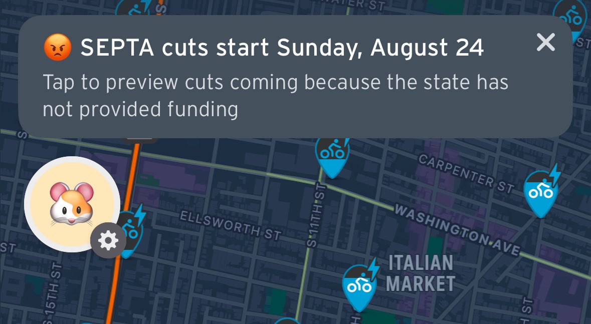 I love the transit app