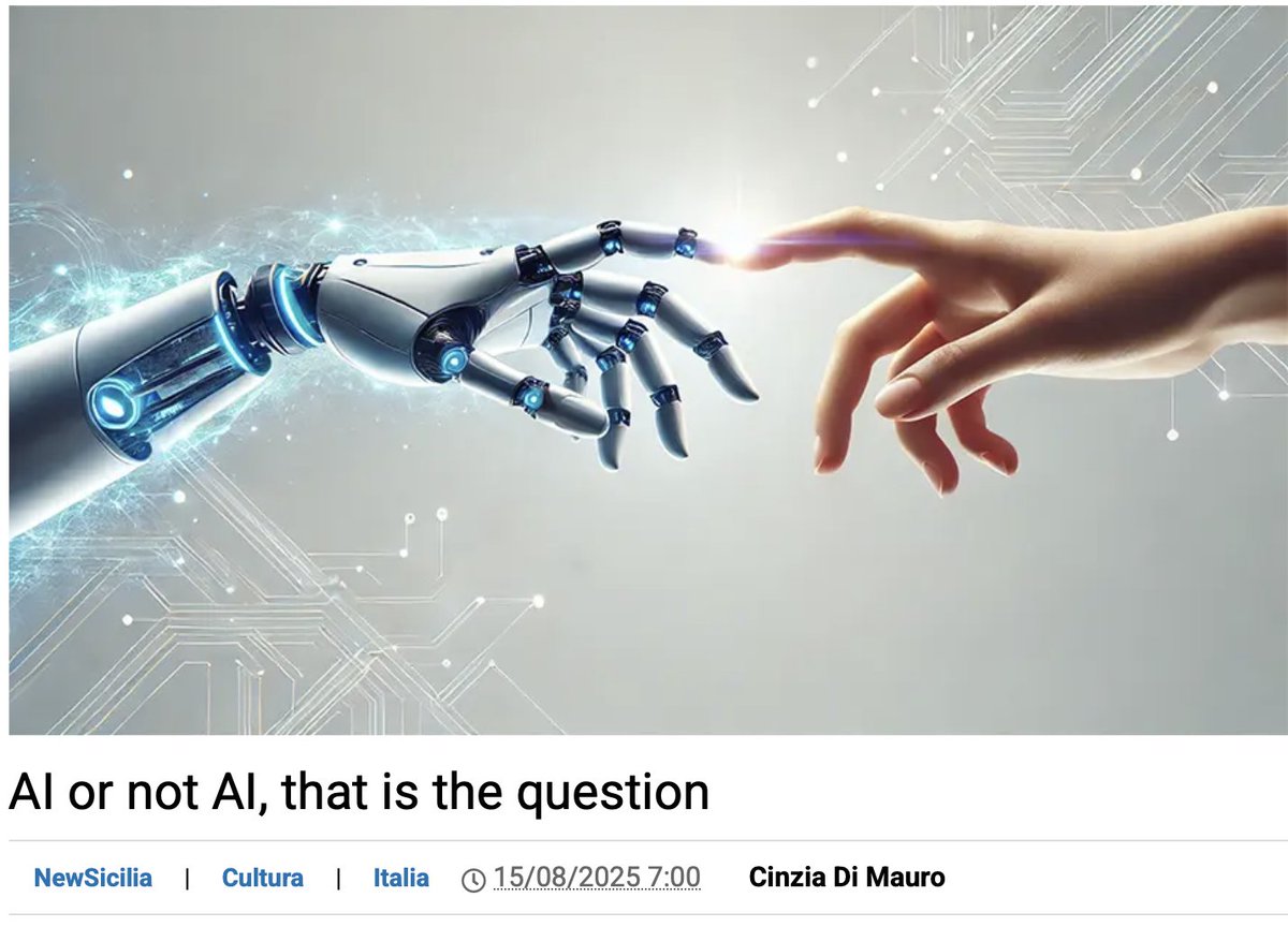 "AI or not AI, that is the question" 😉
E se le AI fossero già fuori controllo? Leggete leggete: è tutto vero!
newsicilia.it/italia/cultura…