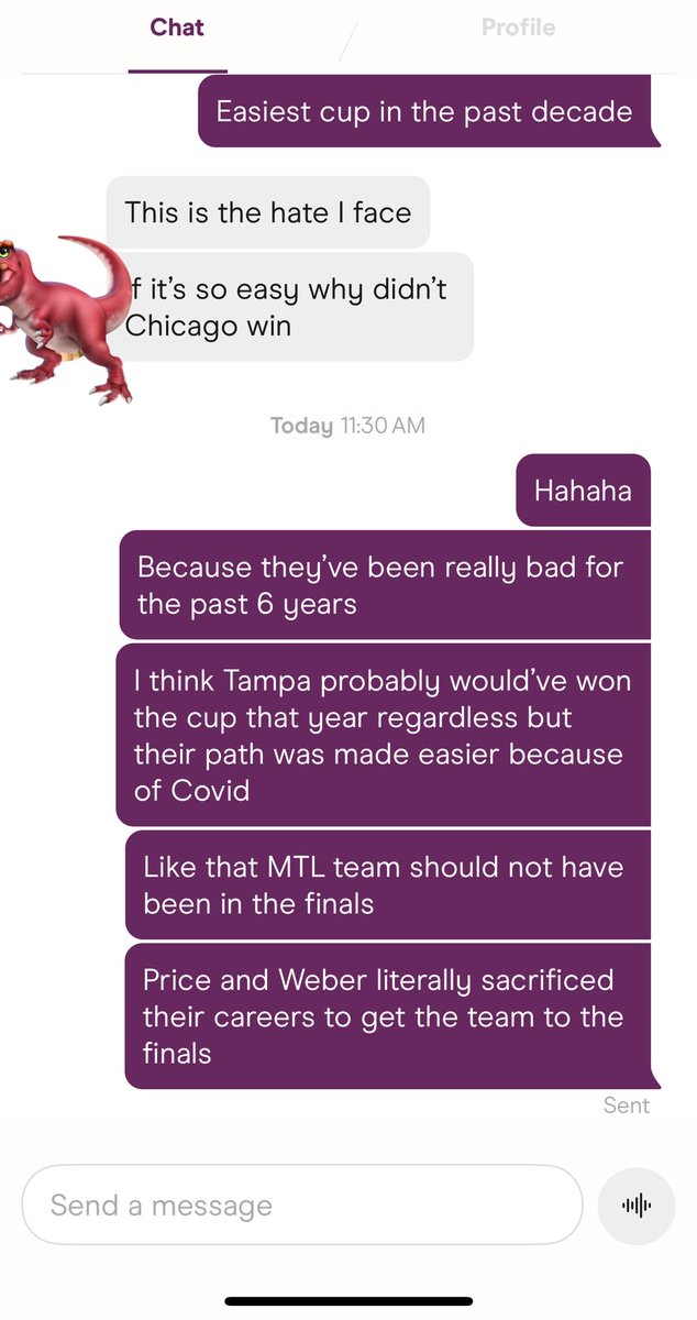 subwaystephan's tweet photo. Explaining to a chick why the Tampa Bay 2021 cup needs to have an asterisk beside it https://t.co/73ErFNnFkG