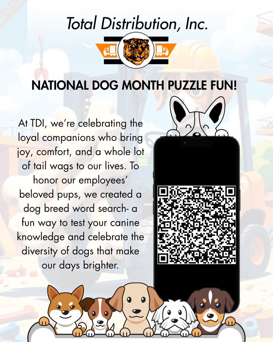 August is National Dog Month, and we’re throwing a little spotlight on the furry companions who make life better- on and off the clock.

Whether you’re a fan of fluffy, fast, or famously loyal breeds, this puzzle is for you! Can you find them all?

#NationalDogMonth