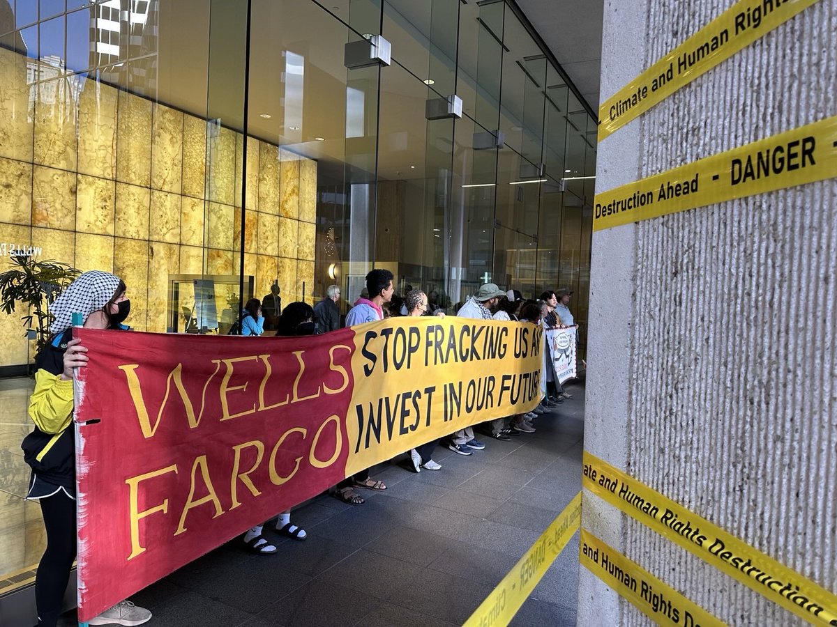 As the Plastics Treaty negotiations fail in Geneva, residents of Texas and Louisiana take action with local activists at the global HQ in SF one of the financiers of fossil fuels— Wells Fargo!

If they won’t agree to a cap on plastic production and fossil fuels, we will be there.