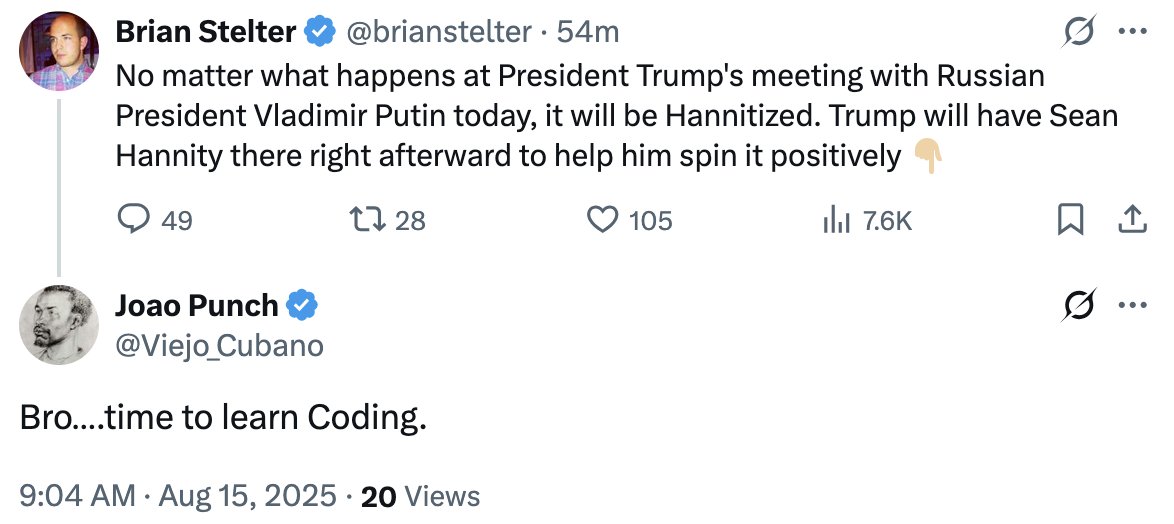 it's funny seeing this comment in the year of our lord 2025 because 1. no one has said this since 2013 and 2. it's even less relevant now because ai has usurped those jobs anyway and made "learning to code" irrelevant. a thing of beauty, a relic of a distant, equally dumb past
