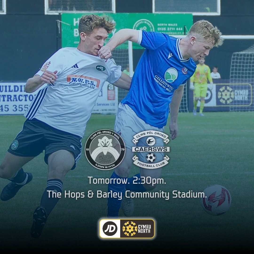 Tomorrow.
2:30pm.
The Hops &amp; Barley Stadium.

#sws #Bluebirds #YCanolbarth #JDCymruNorth

📷 James Owen Roberts