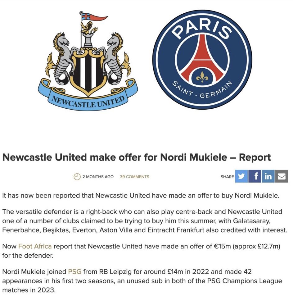 Nordi Mukiele would be a perfect signing for the Geordies, let’s hope this gets done before someone else picks him up! #NUFC #SAFC