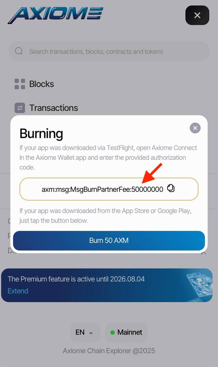🚀 Axiome Cüzdan’ın yeni güncellemesi yayında!

🔹 Axiome Connect genişletildi – Artık daha fazla işlem türünü destekliyor

🔹 Premium üyelik – Tarayıcıdan aldığınız yetki kodunu girerek hemen aktif edebilirsiniz

🔹 APK sürümü artık indirilmeye hazır

#AxiomeWallet