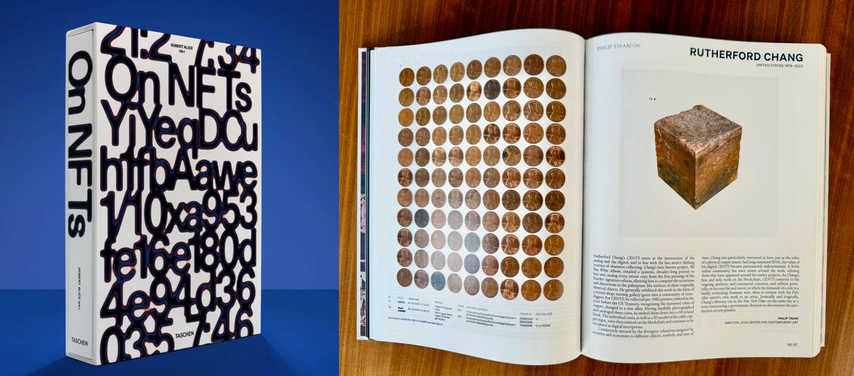 CENTS in Taschen

So far, the project has been featured at:

Art Basel
Christie's
The Bitcoin Conference
NFC Summit
Ordinals Tokyo

&amp; now in a book from one of the world's largest art publishers ✊✊

This adds to the long list of places where Rutherford Chang's work has been