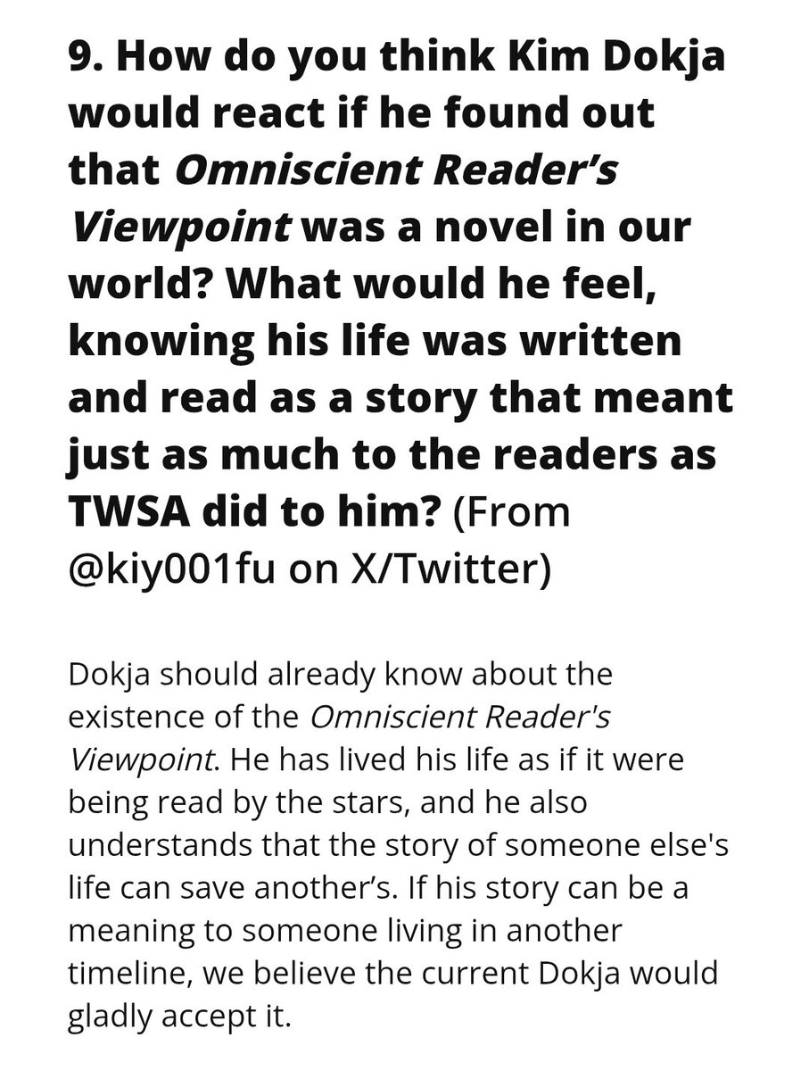 "If his story can be a meaning to someone living in another timeline, we believe the current Dokja would gladly accept it" 🥹🥹🥹🥹🥹