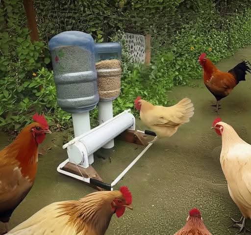 ManishimeH1's tweet image. The future of farming is here! 🐔 These smart chickens are enjoying their automated food and water dispenser.  #Poultry #Agriculture #AgriTech
