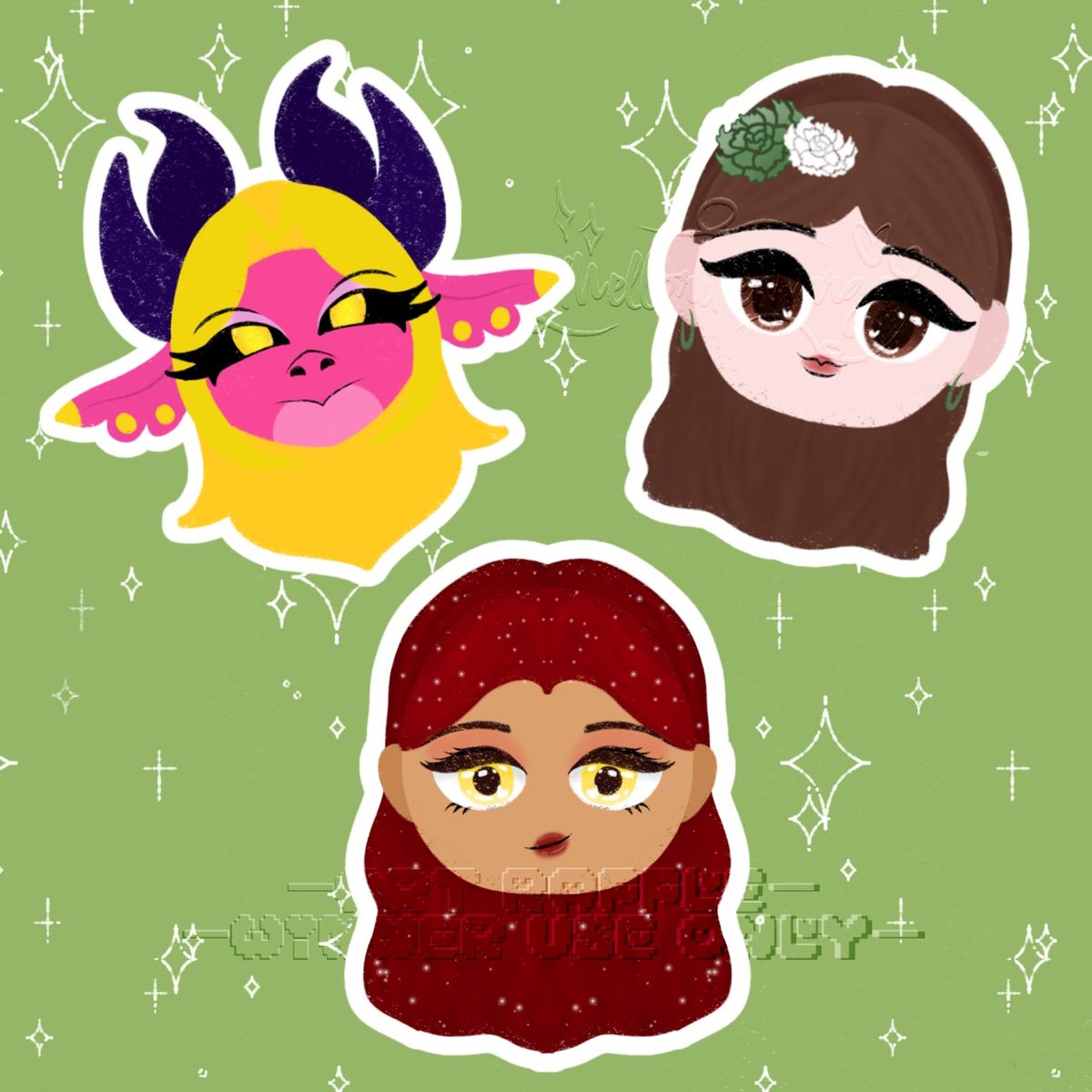 MellorineMarga's tweet photo. EMERGENCY COMMISSIONS OPEN!
✨ ― I'm offering these:
🌱 Chibi Plush ― $5
🌱 Crayon Icon ― $5
🌱 Thigh-up chibi ― $10
🌱 Sticker heads ― $3 each
#offering_comms #commissionopen https://t.co/ugX9NGAHtP