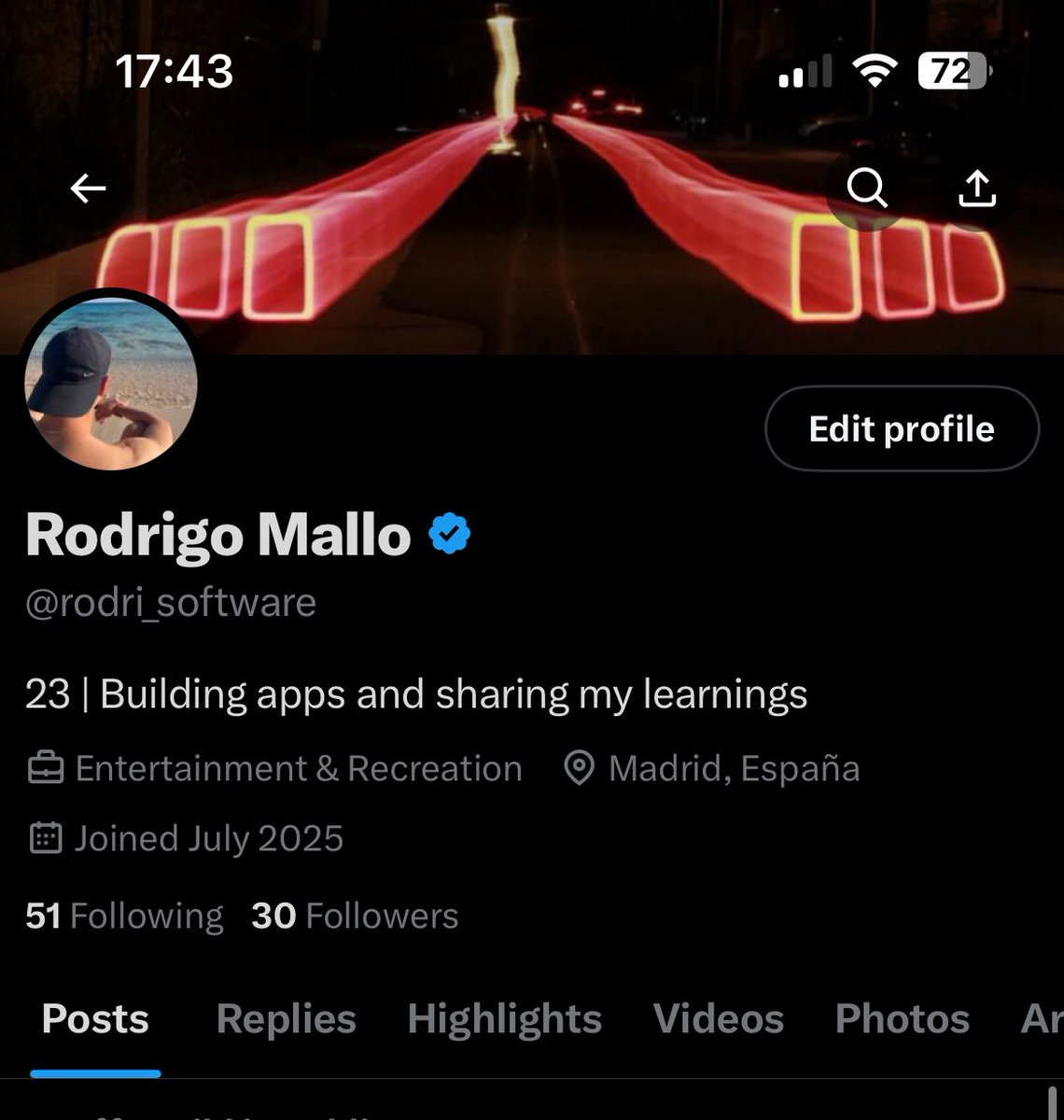 rodri_software's tweet photo. Finally hit 30 followers 🥳🥳

It took me 12 days

Almost a follower a day. The goal is to reach 100 followers by October.

Let’s see if we can get it🫡 https://t.co/ayr4rxjIp9