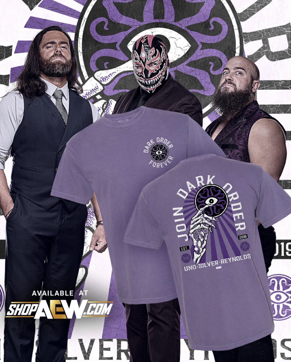 EvilUno's tweet photo. Time to purchase the third best selling shirt on https://t.co/H2orAd77iG right now

Let them know: Dark Order is forever. https://t.co/4MzIVjB7V6