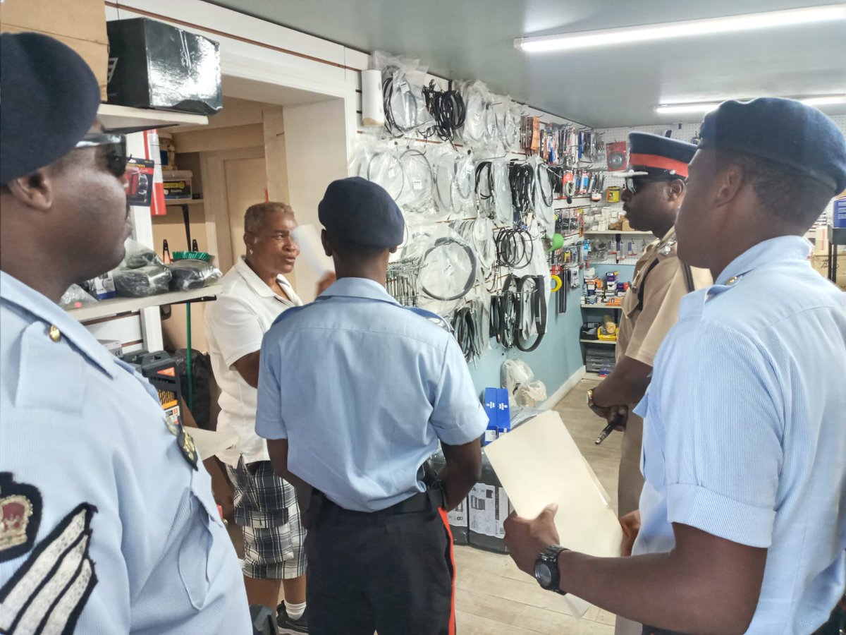 A team of officers conducted community outreach throughout Bimini, distributing flyers to highlight the harmful effects of drugs on the community.