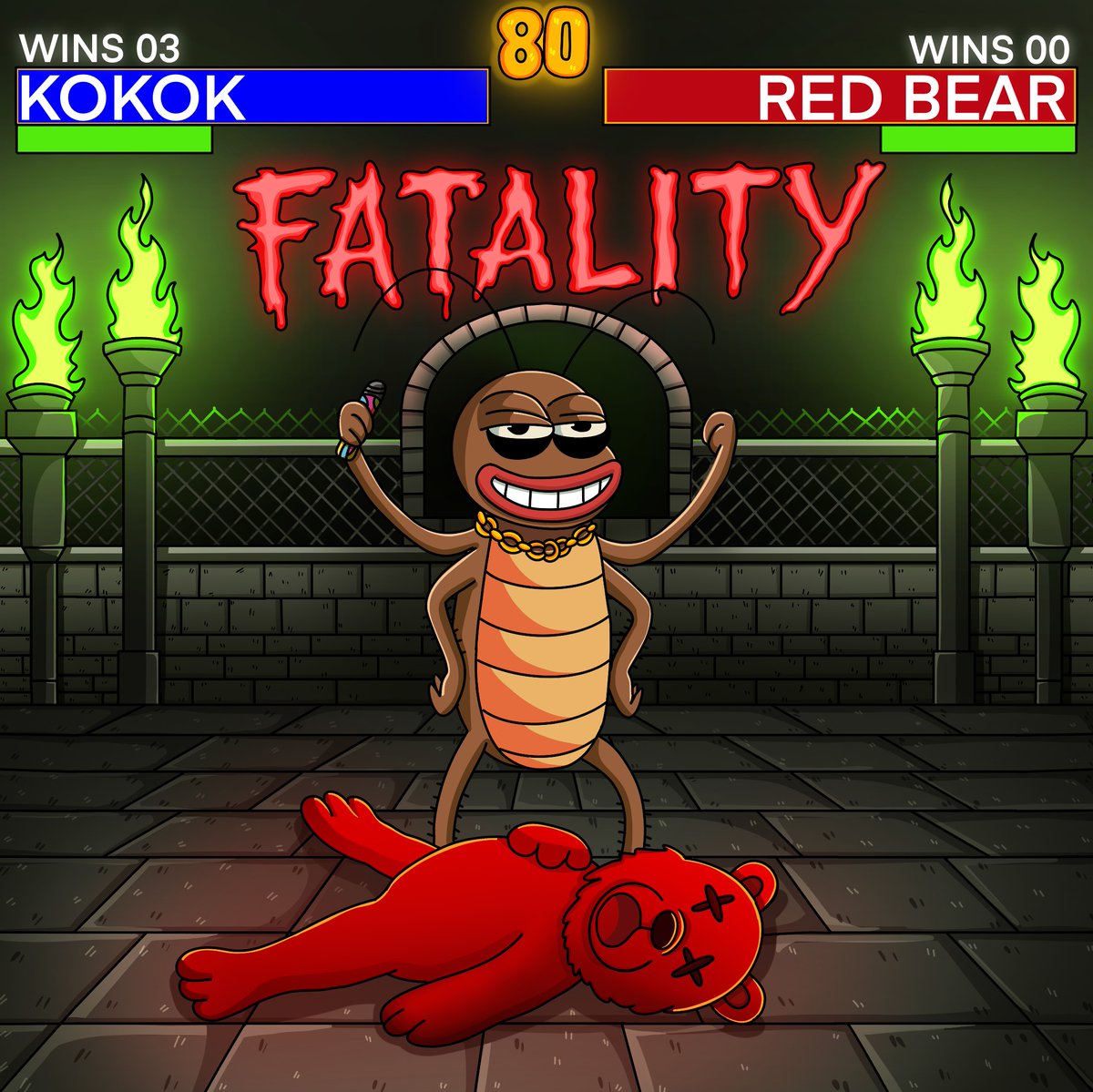 If a roach can finish a red bear with a FATALITY… you can defo be seeing the greens ahead! 🪳