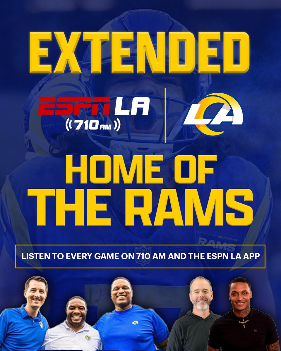 🗣️ "I THINK WE AIN'T DONE YET!"

ESPN LA is proud to continue our long-standing partnership as the flagship home of the LA Rams! bit.ly/4lqBe8T