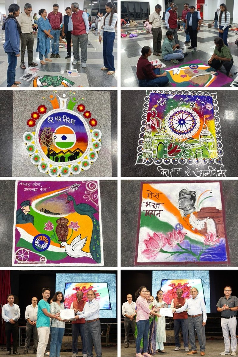 Shades of Azadi 🇮🇳
VNIT Nagpur celebrated the 79th Independence Day with a vibrant Rangoli Competition under #HarGharTiranga. Students, faculty &amp; staff showcased the spirit of freedom through colors, unity &amp; creativity. 🌸✨ #IndependenceDay #VNITNagpur