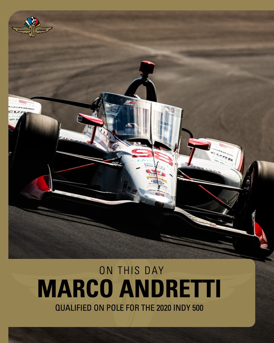 Indianapolis Motor Speedway (@ims) on Twitter photo On this day in 2020, Marco went P1 🫡
Five years ago today, <a href="/MarcoAndretti/">Marco Andretti</a> qualified on pole for the 104th Running of the #Indy500! On this day in 2020, Marco went P1 🫡
Five years ago today, <a href="/MarcoAndretti/">Marco Andretti</a> qualified on pole for the 104th Running of the #Indy500!