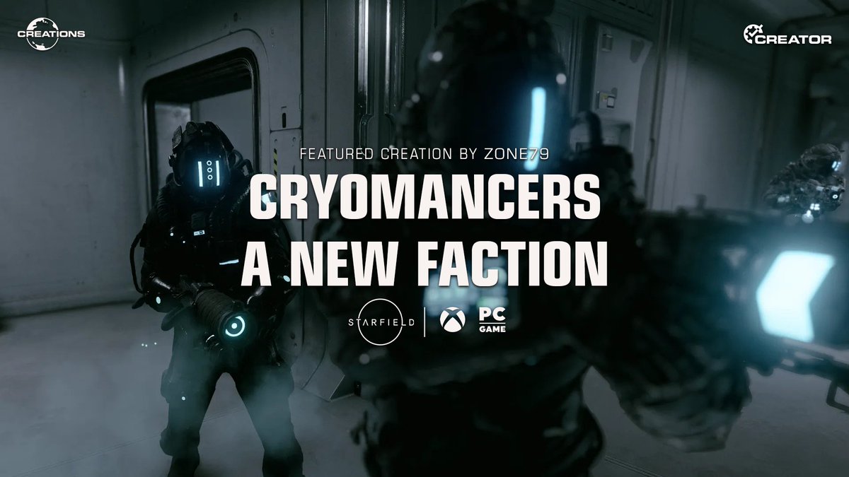 StarfieldGame's tweet image. 📢 New Creation: Cryomancers - A New Faction by zone79

A new faction stemming from Spacers, Cryomancers use cryogenics in all their tech and aim to slow, freeze, and break anyone that stands in their way. 🥶

In addition to a new mission, this Creation adds:
🪐 New POIs to…