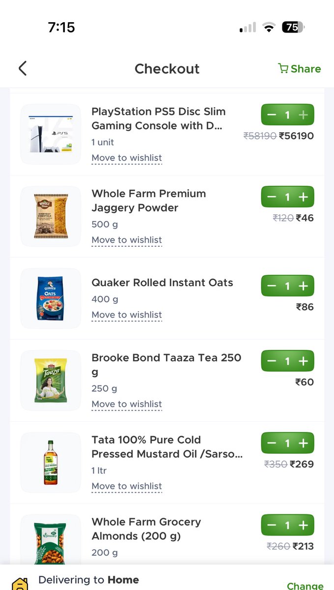 mom told me to order some groceries 👨‍🍳