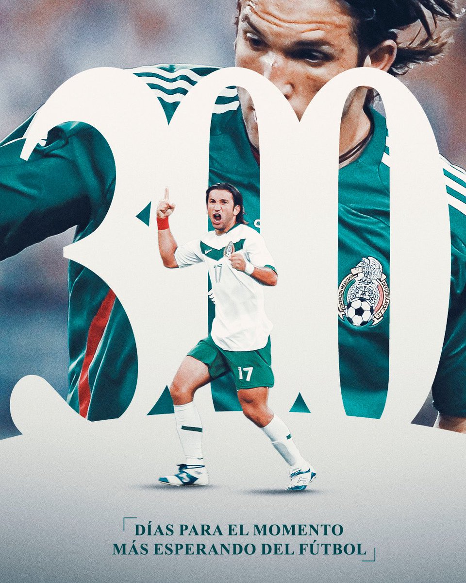 Anoten la fecha: Faltan 300 días para que el futbol nos ponga la piel chinita. 🤩⚽️ 

¿Listos? 🏆