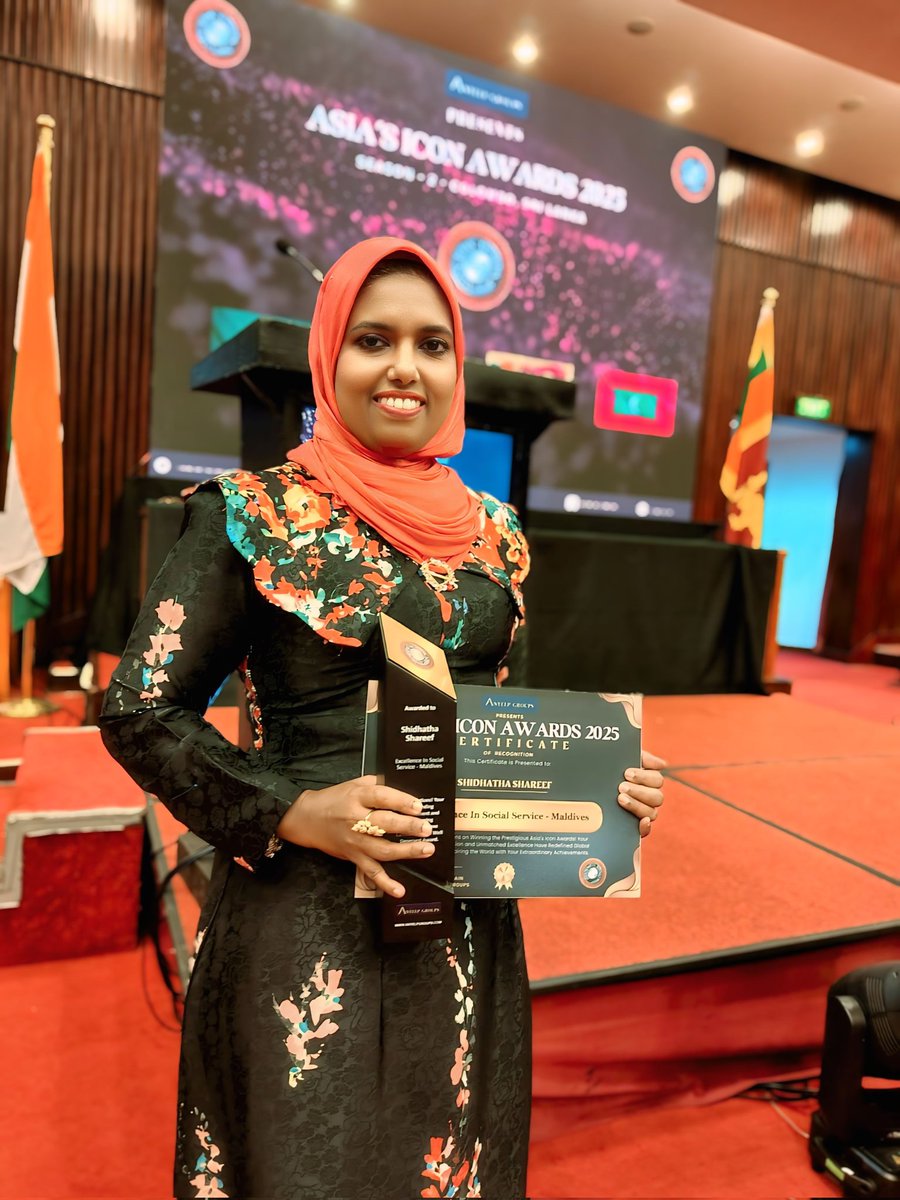 Huge congratulations,   <a href="/iamshidhatha/">Shidhatha Shareef</a> 🎉👏🏻👏🏻I'm so incredibly proud of you for winning the Asia's Icon Award 2025.
It's amazing to see your talent and hard work recognized on such a huge stage. You truly deserve this, and I can't wait to see all the incredible things you'll do
