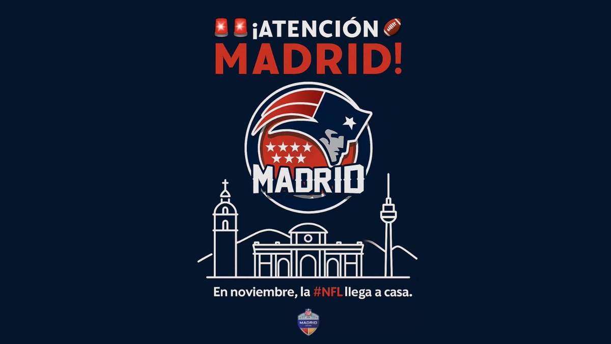 PatriotsMadrid's tweet image. 🚨🏈 ¡ATENCIÓN MADRID! 🚨

En noviembre la #NFL llega a casa… y en @PatriotsMadrid vamos a liarla GORDA 🏟🔥

Si te mola el football y los @Patriots ❤️💙, únete y vive watch parties y eventos inolvidables.

📲 fanclubs.patriots.com/club/patriots-…

#PatriotsMadrid #NFLMadrid #NePats #NFLSpain