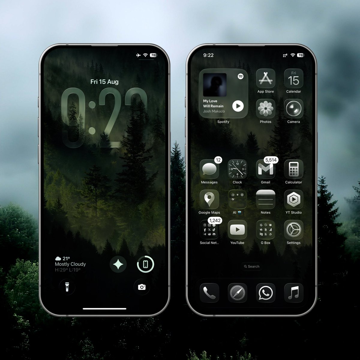 senumy_ipa's tweet image. Hey everyone! 😎 

What’s your iOS 26 Lock Screen and Home Screen looking like? Share your fresh setups below! 👇 

#ios26beta6 #HomeScreen #LockScreen