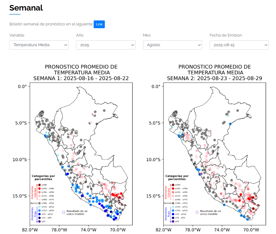 ywef's tweet photo. En la actualización  de hoy (15 de agosto),se mantiene la perspectiva de descenso de temperaturas para la semana del 16 al 22 de agosto, con alcance en sectores de la costa norte y centro. https://t.co/wHbY009Mva