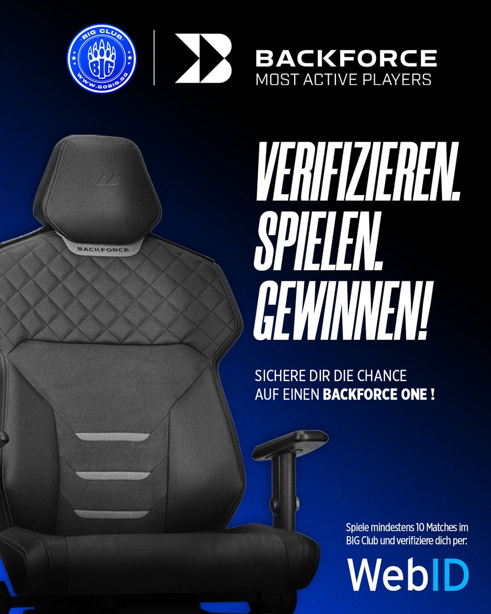 BIGClub's tweet photo. 🚨 NEU: @Backforce_gg Most Active Players Raffle jetzt auch in der BIG Club Party! 🚨
Solo, Party oder Fullstack – jedes Match zählt für deinen Backforce ONE!
🎯 Ab 10 Matches bist du dabei – jedes weitere = extra Ticket 🎫

ℹ Alle Infos: https://t.co/H7Y0dAqjlN https://t.co/EfZkgT9FSN