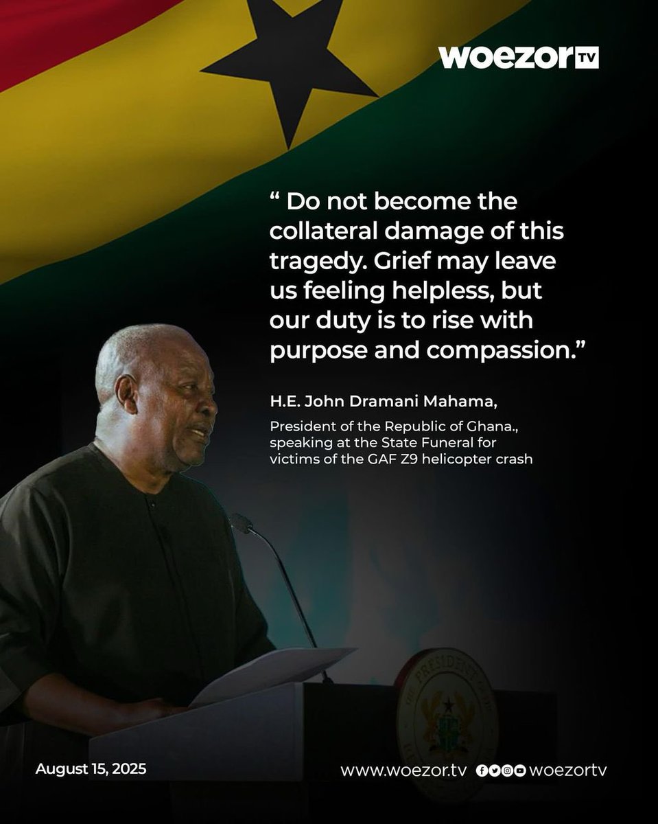 Ghana Presidency (@ghanapresidency) on Twitter photo โGrief may leave us feeling helpless, but our duty is to rise with purpose and compassion โ -<a href="/JDMahama/">John Dramani Mahama</a> #GhanaMourns โGrief may leave us feeling helpless, but our duty is to rise with purpose and compassion โ -<a href="/JDMahama/">John Dramani Mahama</a> #GhanaMourns