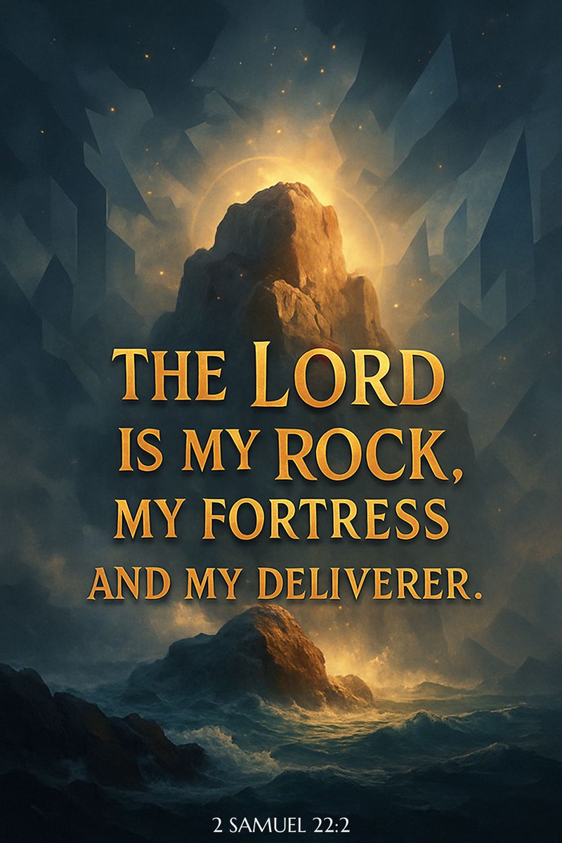 2 Samuel 22:2 "The Lord is my rock, my fortress and my deliverer." Amen! 🙏
