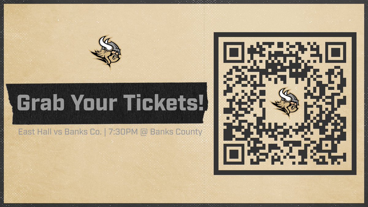EHHS Vikings (@ehhsvikings) on Twitter photo Game Night Alert: Vikings battle Banks County at 7:30PM! Don't miss a minute of the action. Grab your tickets now and support East Hall Football! #EHHS #VikingPride #FN5GL #EastHallAthletics #Football #SeasonOpener Game Night Alert: Vikings battle Banks County at 7:30PM! Don't miss a minute of the action. Grab your tickets now and support East Hall Football! #EHHS #VikingPride #FN5GL #EastHallAthletics #Football #SeasonOpener