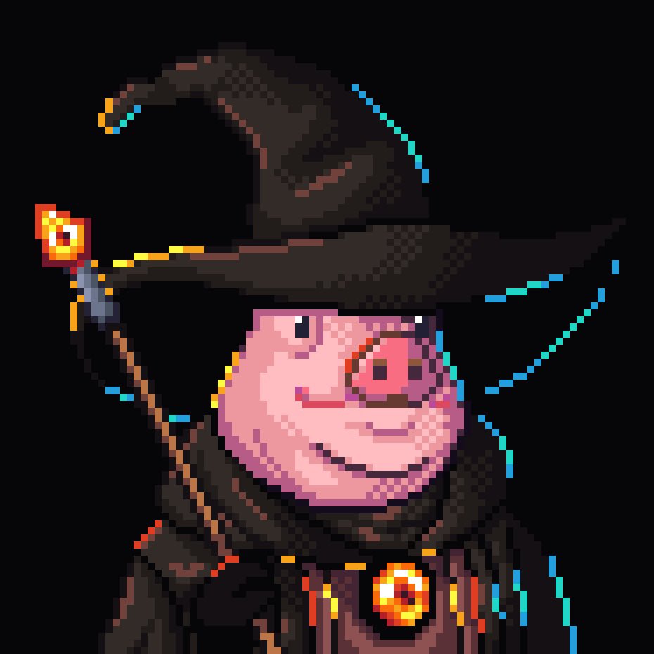Wizards of Algorand (@wizardsofalgo) on Twitter photo This post will kick off the auction for our latest 1/1 Wizard by <a href="/MadeByOink/">Oink// Pixel Artist</a> (creator/artist of The Lost Pigs/Bots).
This will be a 48 hour auction (ending 8/17 @ 9am PST) with a minimum bid of 50A. 5 minute sniping rule in place.
Bid in comments below and good luck! 🙏🏼 This post will kick off the auction for our latest 1/1 Wizard by <a href="/MadeByOink/">Oink// Pixel Artist</a> (creator/artist of The Lost Pigs/Bots).
This will be a 48 hour auction (ending 8/17 @ 9am PST) with a minimum bid of 50A. 5 minute sniping rule in place.
Bid in comments below and good luck! 🙏🏼