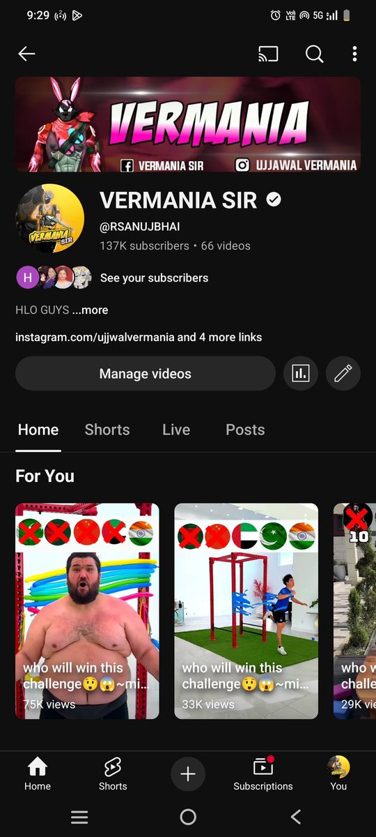 UjjwalVermania's tweet photo. 100k subscribers complete but silver Play button code not recievedhttps://youtube.com/@rsanujbhai?si=zUDZ699gQgUfqAaU @TeamYouTube https://t.co/aHd5ZpDIEl