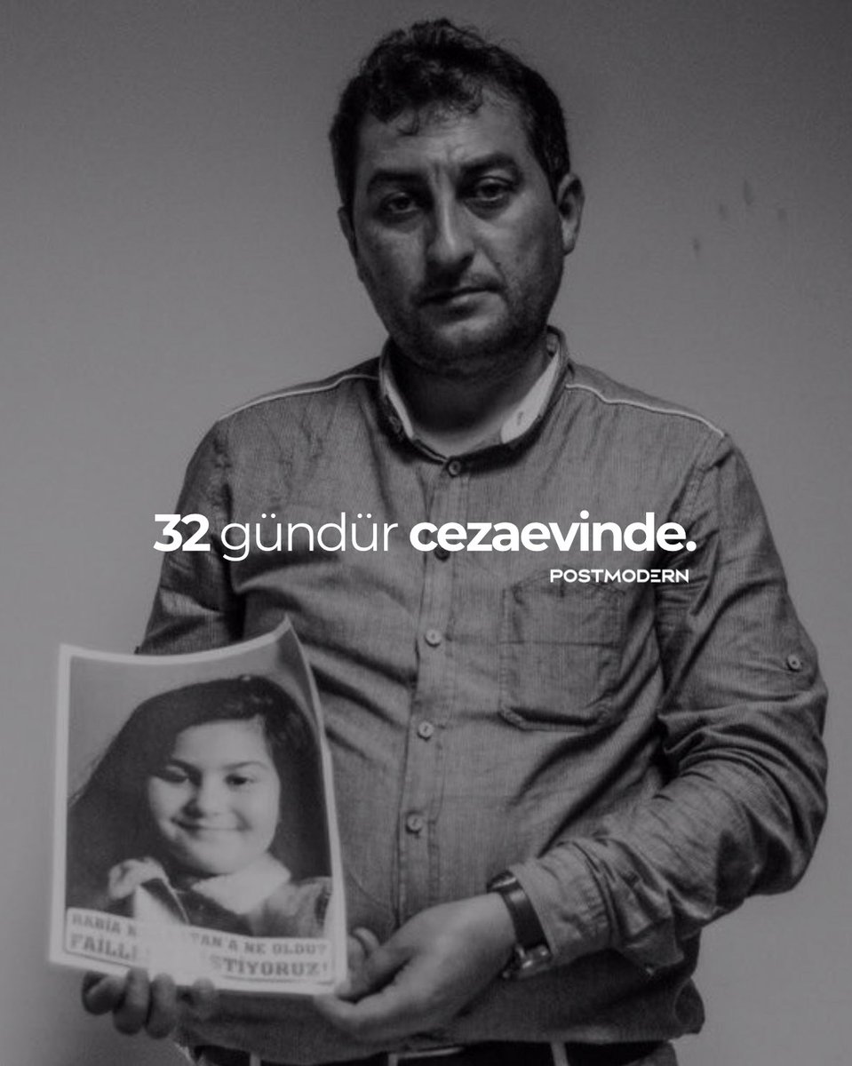 11 yaşındaki Rabia Naz’ın şüpheli ölümü sonrası adalet arayan babası Şaban Vatan, eski AK Parti Giresun Milletvekili Nurettin Canikli’nin açtığı hakaret davası nedeniyle 32 gündür cezaevinde.

#ŞabanVatanİçinAdalet
#RabiaNazİçinAdalet 
#RabiaNazaNeOldu