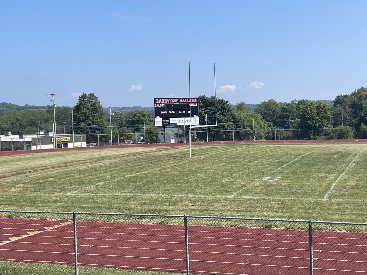 BobGreenburg's tweet photo. Not many better looking high school football and baseball fields than the two in Lakeview PA!! https://t.co/H2t9EE55JB
