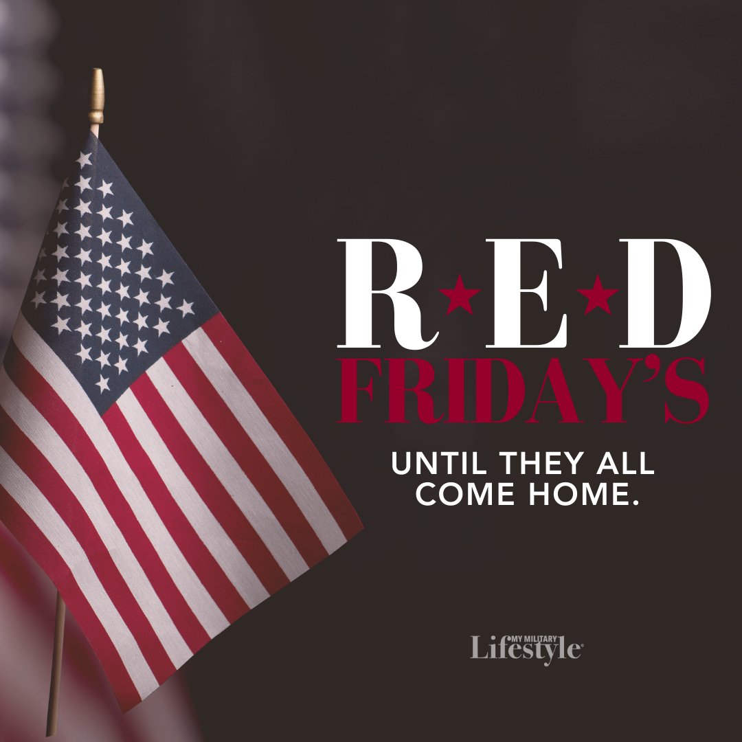 MyMilLifestyle's tweet image. Today is RED🔴 Friday! We wear red🔴 until they all come home🏡! ⁠
⁠
#RedFriday #RememberEveryoneDeployed #Deployment #Military 

mymilitarylifestyle.com