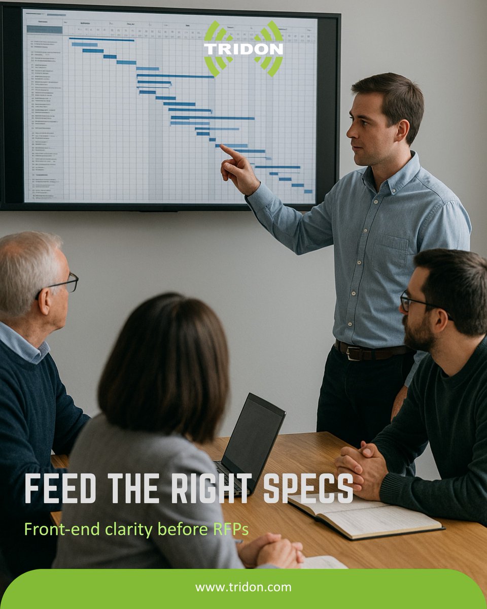 Stop guessing specs. 

Tridon’s Scoping Studies &amp; FEED nail down requirements and budgets before your telecom RFP goes live. 

Details: tridon.com/telecom-engine…  

#FEED #ProjectPlanning #TelecomConsulting #CostControl #TridonCommunications