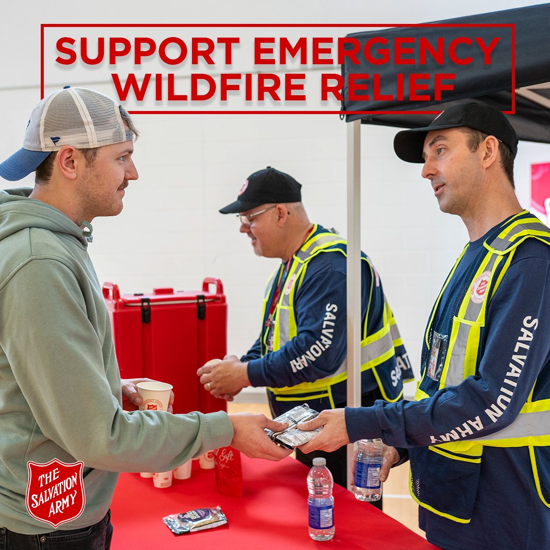 The Salvation Army (@salvationarmy) on Twitter photo Wildfires are devastating Canada. Your urgent gift provides food, shelter and essentials. 
Donate now: bit.ly/4131DCt Wildfires are devastating Canada. Your urgent gift provides food, shelter and essentials. 
Donate now: bit.ly/4131DCt