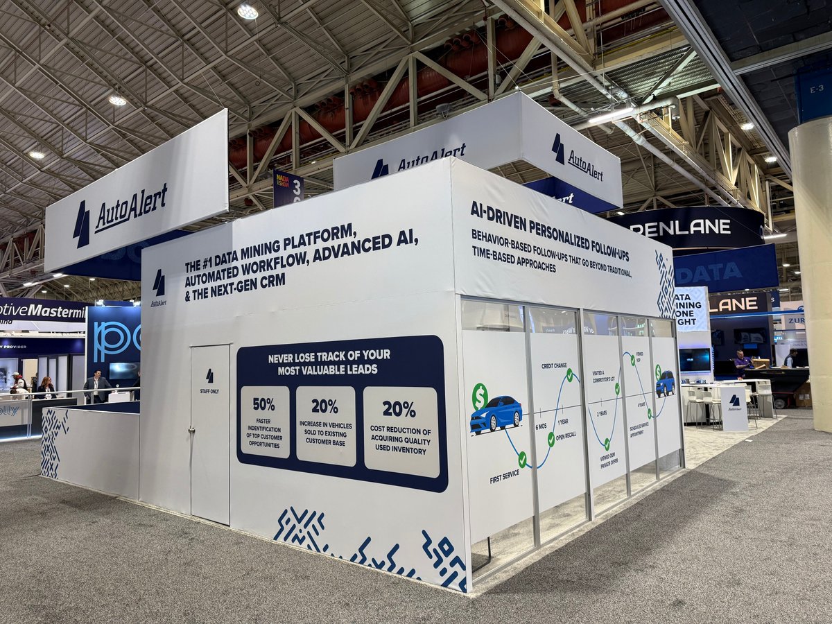 🚗✨ AutoAlert at NADA '25 🚗✨

This booth was certainly a showstopper 🙌 Neon lights, eye-popping colors, and next-level graphics all helped make this booth stand out 💥

#NADA25 #tradeshow