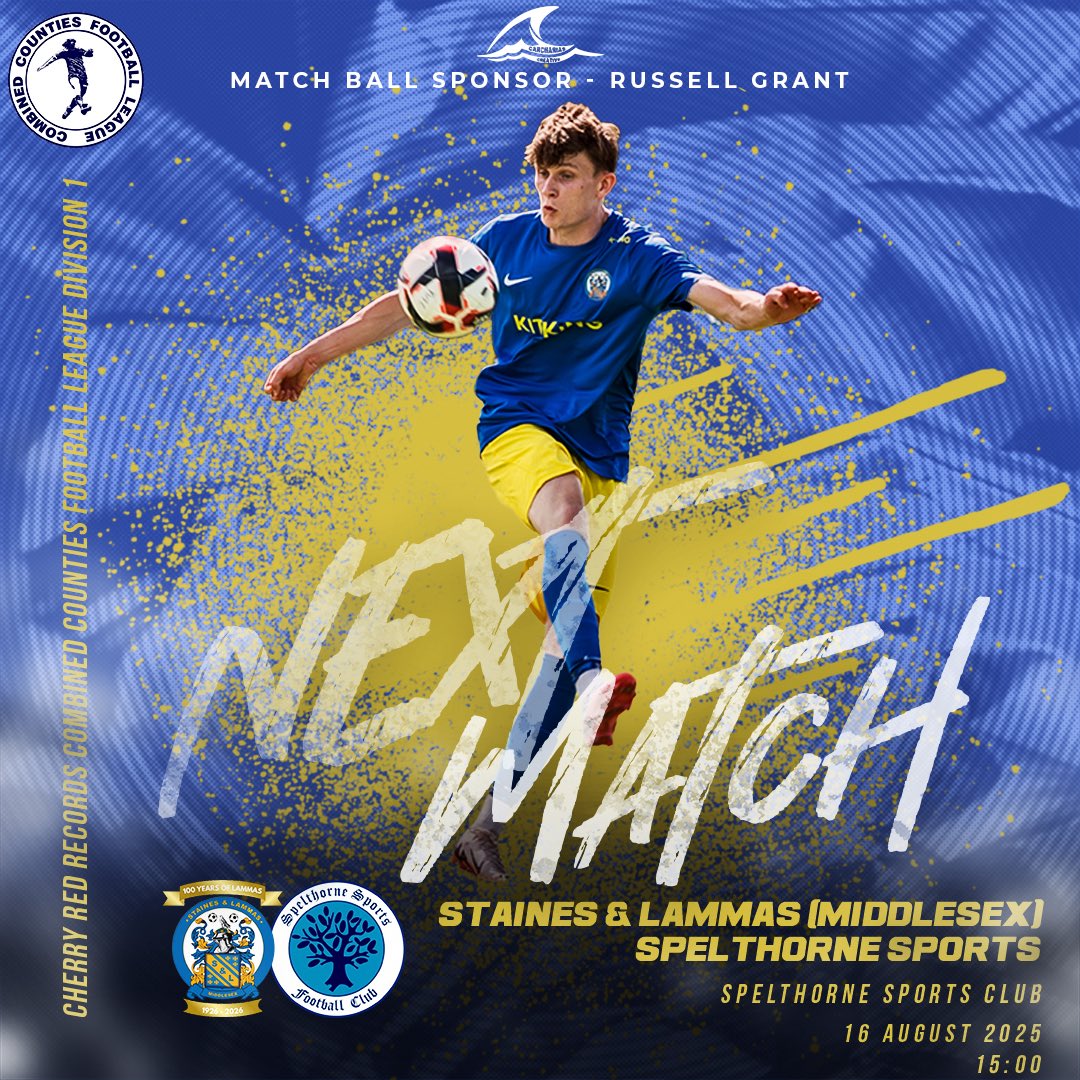 TENANTS 🆚 LANDLORDS
LAMMAS 🆚 SPORTS

Thats right back in action tomorrow as we take on the landlords <a href="/TheSpellyFC/">Spelthorne Sports FC</a> in our next <a href="/ComCoFL/">Combined Counties Football League</a> Div One fixture!

KO 3pm
Matchday Programmes
50/50 Tickets on sale

Get down to the Ashford Common for a competitive game of football!