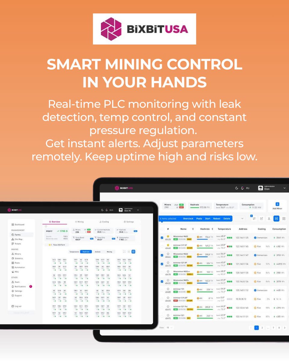 BiXBiT_USA (@bixbit_usa) on Twitter photo Meet our Hydro Container — engineered to house up to 120 Whatsminer units <a href="/Whatsminer_MBT/">WhatsMiner</a> for a whopping 1.2 MW mining capacity. Strategically designed with advanced CDU, smart PDU, and automation control, it's your turnkey solution for efficiency, reliability, and maximum Meet our Hydro Container — engineered to house up to 120 Whatsminer units <a href="/Whatsminer_MBT/">WhatsMiner</a> for a whopping 1.2 MW mining capacity. Strategically designed with advanced CDU, smart PDU, and automation control, it's your turnkey solution for efficiency, reliability, and maximum