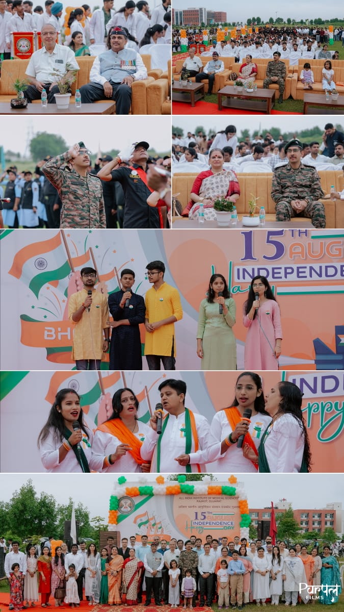 @AIIMSrajkot (@aiimsrajkot) on Twitter photo AIIMS Rajkot celebrated 79th Independence Day filled with patriotic fervor, grandeur and enthusiasm. All faculty, residents, Nursing Officers and staff with family members came together for a vivid celebration. <a href="/MoHFW_INDIA/">Ministry of Health</a> <a href="/JPNadda/">Jagat Prakash Nadda</a> <a href="/AnupriyaSPatel/">Anupriya Patel</a> <a href="/PIB_India/">PIB India</a> AIIMS Rajkot celebrated 79th Independence Day filled with patriotic fervor, grandeur and enthusiasm. All faculty, residents, Nursing Officers and staff with family members came together for a vivid celebration. <a href="/MoHFW_INDIA/">Ministry of Health</a> <a href="/JPNadda/">Jagat Prakash Nadda</a> <a href="/AnupriyaSPatel/">Anupriya Patel</a> <a href="/PIB_India/">PIB India</a>