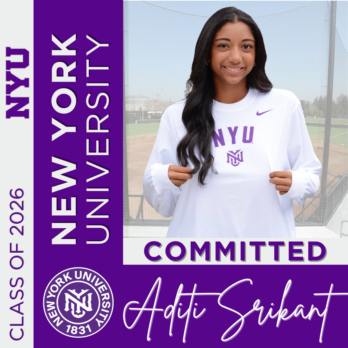 Congrats, Aditi Srikant!

We’re excited to share that Aditi Srikant has committed to continue her academic and athletic journey at New York University (NYU)!

Wishing her all the best as she looks forward to this exciting new chapter at NYU. Your future is bright! <a href="/aditisrikant26/">Aditi Srikant 2026</a>