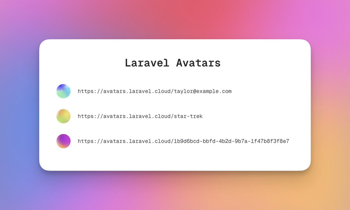 taylorotwell's tweet image. Cleaned this up a bit and put a better URL around it. ✨

avatars.laravel.cloud
