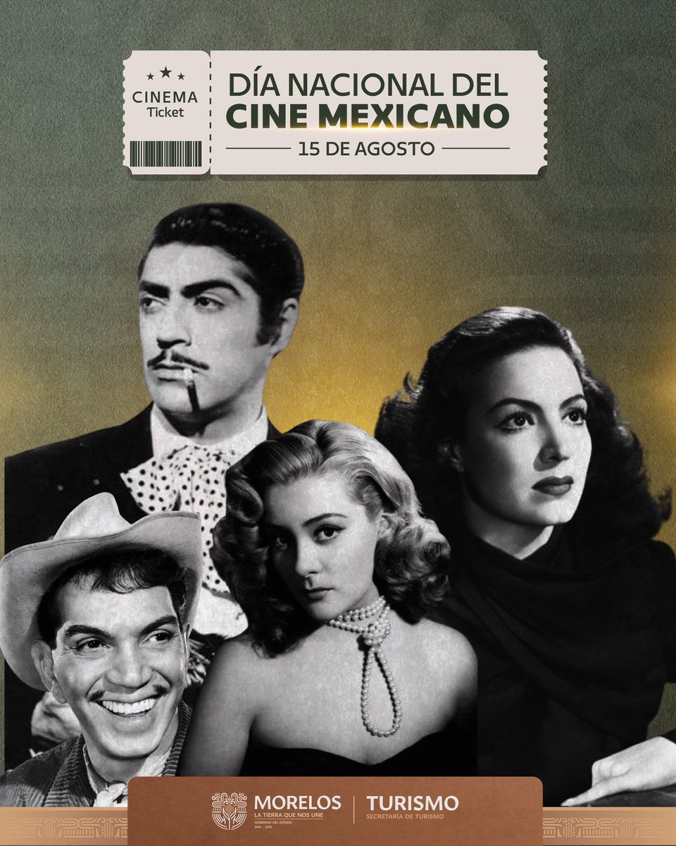 🎬✨ En el #DíaNacionalDelCineMexicano celebramos a #Morelos, escenario de grandes historias. De haciendas a plazas y paisajes, nuestra tierra ha dado vida al cine nacional. Aquí, la primavera también florece en la pantalla. 📽️🌺

#MorelosEnElCine #CineMexicano