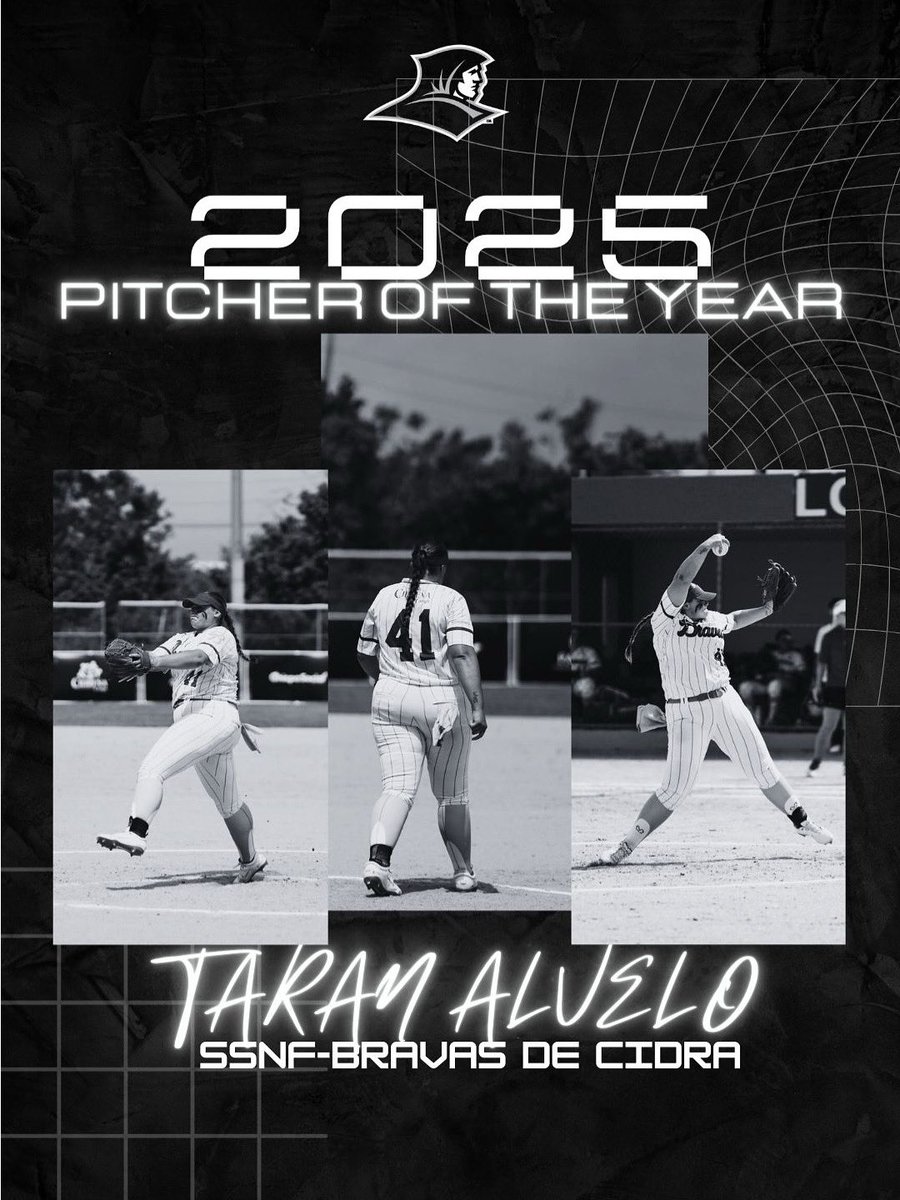 Providence Softball (@pcfriarsoftball) on Twitter photo A shout-out to our very own, Coach <a href="/TaranAlvelo14/">Taran Alvelo</a> for her stand out performance in PR!
“The Pitcher of the Year is Taran Alvelo of the Bravas de Cidra in Superior Softball. Alvelo posted a 6-1 record, had an ERA of 0.87, recorded three shutouts, and struck out 44 batters.” A shout-out to our very own, Coach <a href="/TaranAlvelo14/">Taran Alvelo</a> for her stand out performance in PR!
“The Pitcher of the Year is Taran Alvelo of the Bravas de Cidra in Superior Softball. Alvelo posted a 6-1 record, had an ERA of 0.87, recorded three shutouts, and struck out 44 batters.”